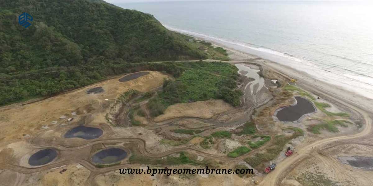 HDPE Liner installation for artificial lake in Ecuador