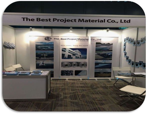 geomembrane liner showed in Singapore Aqua SG’17 Exhibition