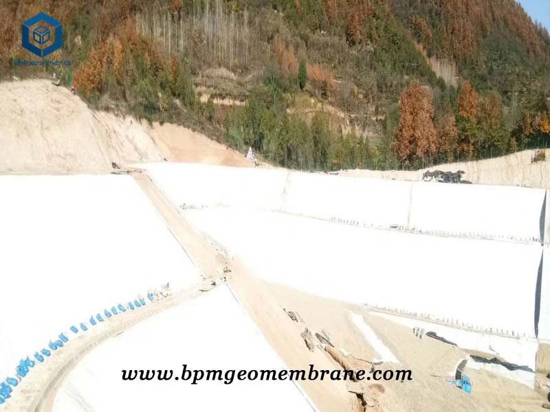 High Density Pond Liner for Dam Construction