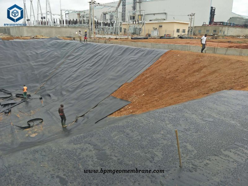 3mm HDPE Polythene Sheet for Sewage Treatment Pond Project in Nigeria