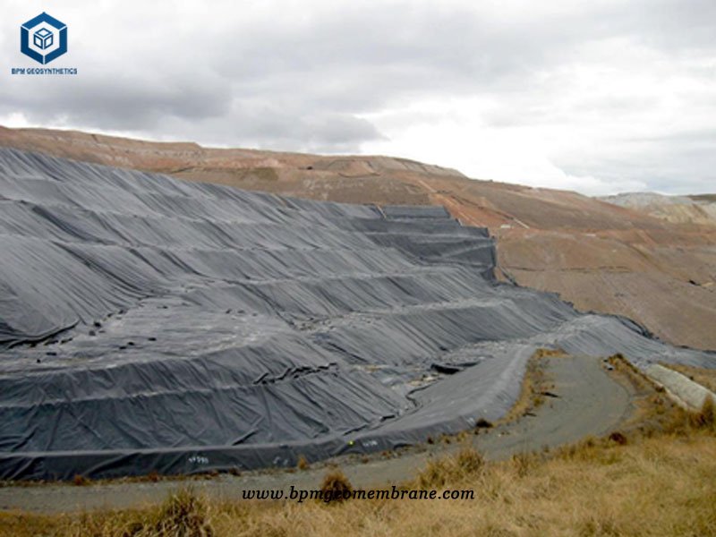 HDPE Geomembrane Liner Used for Gold and Copper Mining Processing Pond in Congo