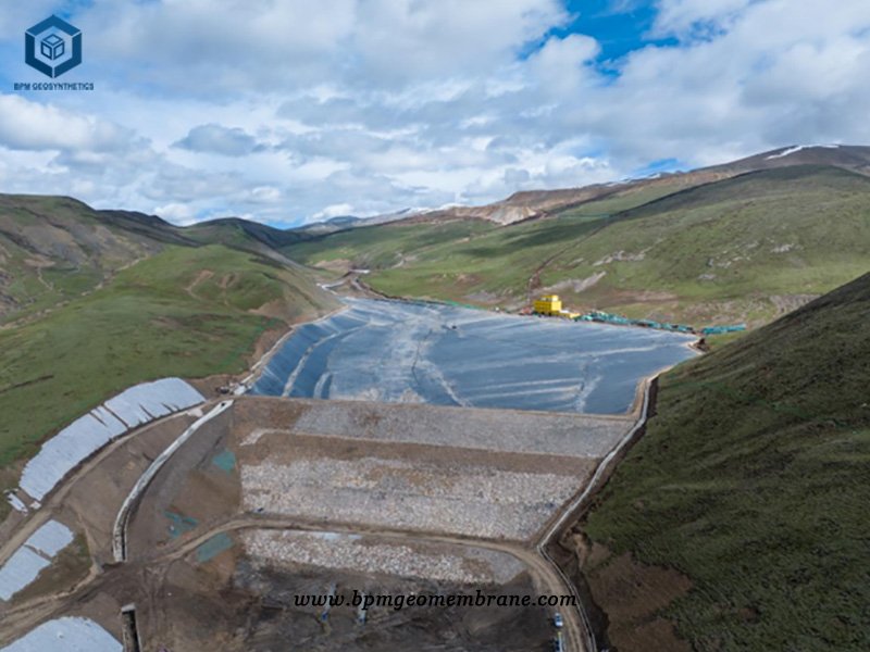 HDPE impermeable geomembrane for tailings pond in Peru